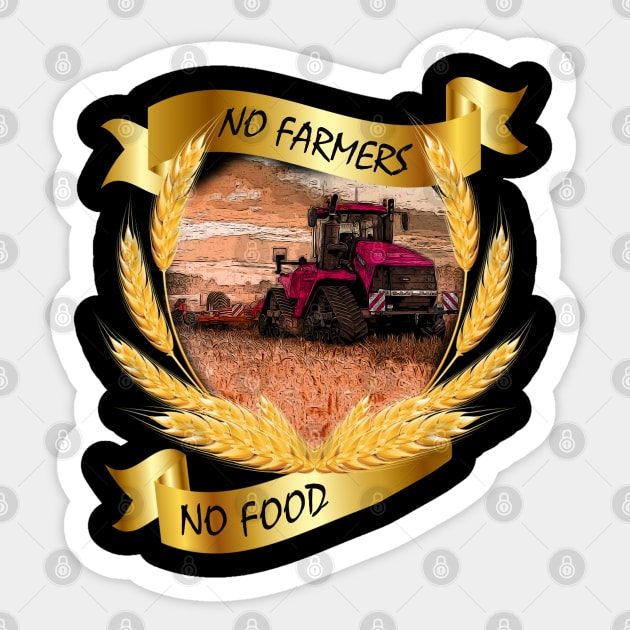 No farmer no food - with tractor Sticker by WOS